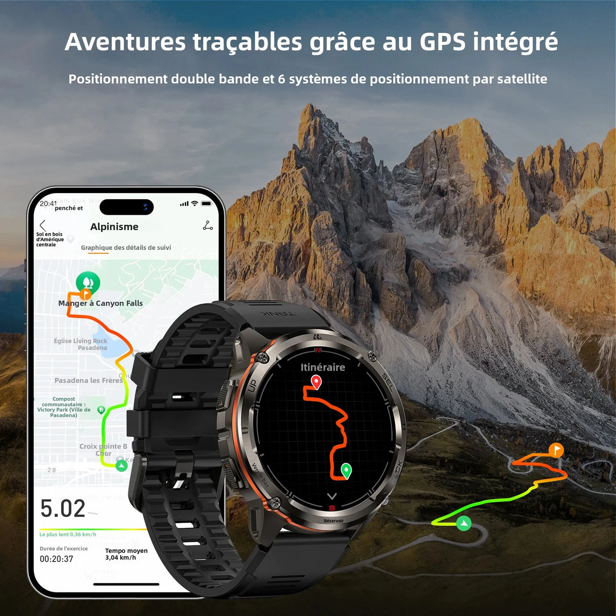 Ceas inteligent KOSPET TANK T3 Ultra 2 pentru bărbați, cu GPS, din oțel inoxidabil, rezistent la apă până la 50 m, IP69K, monitor de sănătate, compatibil cu Android și iOS