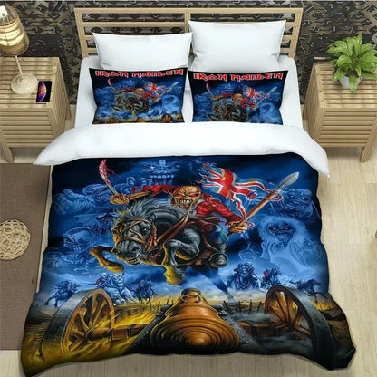 3D Rockband I-Iron-M-Maiden Bettwäsche-Sets – exquisites Bettwäscheset, Bettbezug, Bettwäscheset, luxuriöses Geburtstagsgeschenk