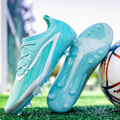 Neue Herren-Fußballschuhe für draußen, atmungsaktive Fußballschuhe für Erwachsene mit rutschfester Sohle, lange Stollen, Sportschuhe für Training, Jungen und Spiel, komfortabel