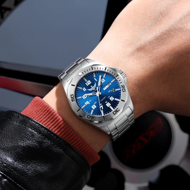 YELANG V1019 Men's Luminous Watch 44mm Mechanical Sapphire Miyota 8205 Automatic Movement 100m Waterproof Diver's Watch for Men