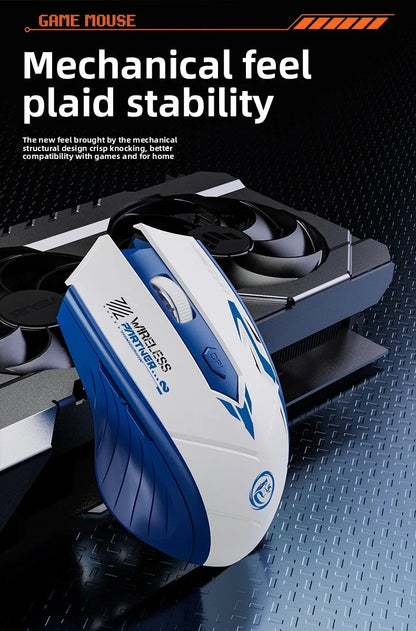 Wireless Gaming Mouse Bluetooth 5.4 Dual-Mode Rechargeable Mouse, 2.4G Wireless Gaming Mouse with 1600 DPI Ergonomic Design for PC, Laptop & Office