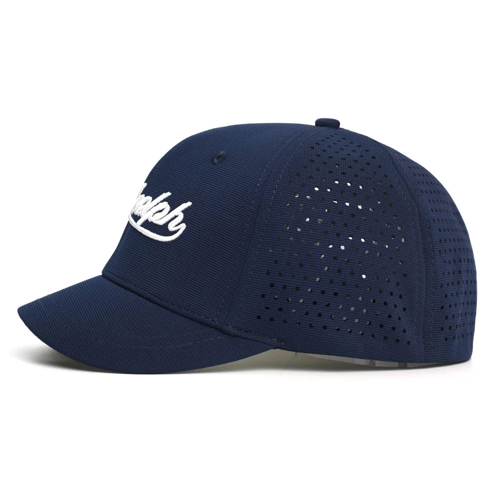 Mesh Short Brim Back Closed Baseball Cap Men Women Breathable Snapback Hats Fitted Dad Hat Adjustable Solid Trucker Style