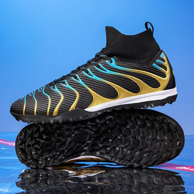 Chaussures de Football pour hommes, chaussures de Sport FG/TF, bottes d'entraînement en plein air pour garçons, antidérapantes, longues pointes, Futsal d'intérieur confortables