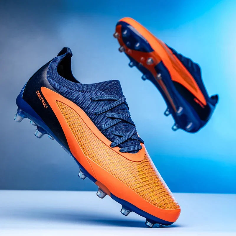 Neue Herren-Fußballschuhe für draußen, atmungsaktive Fußballschuhe für Erwachsene mit rutschfester Sohle, lange Stollen, Sportschuhe für Training, Jungen und Spiel, komfortabel