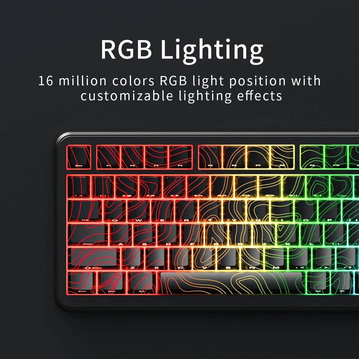 AJAZZ AK820 MAX Magnetic Switch Mechanical Gaming Keyboard, Wired 75% RGB Gasket Mechanical Keyboard with Type-C, Hot-Swappable PBT Keycaps, 8000Hz Polling Rate