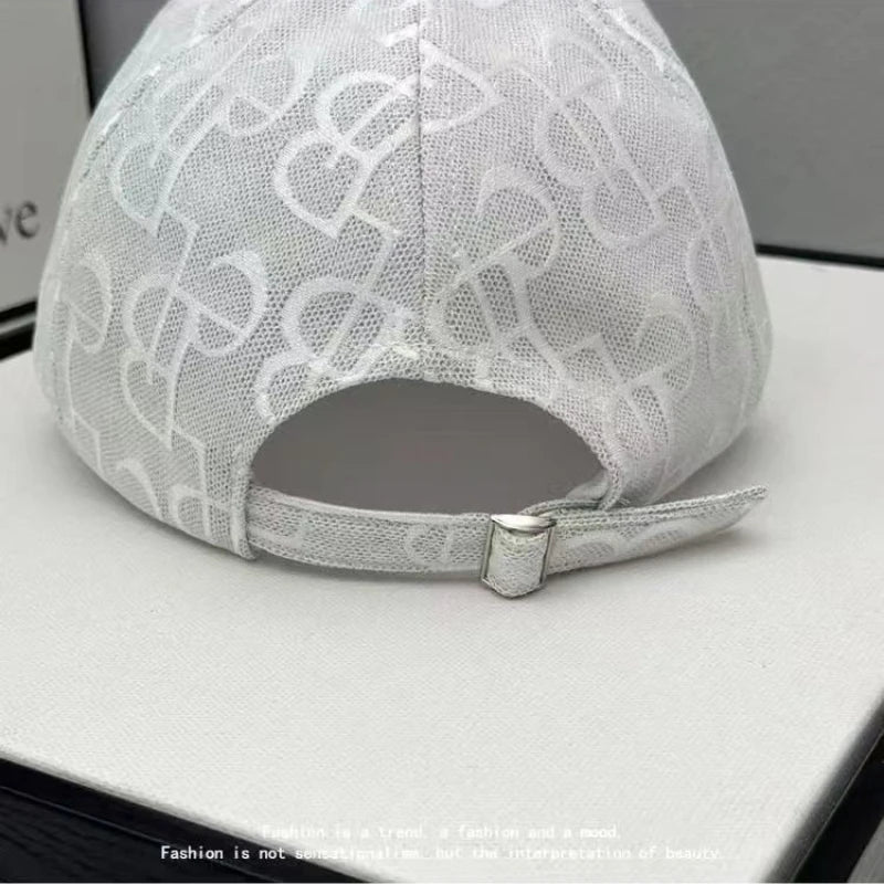 Letter-Printed Baseball Cap Casual and Versatile Baseball Cap Retro Fashion Comfortable Sun Hat for Women