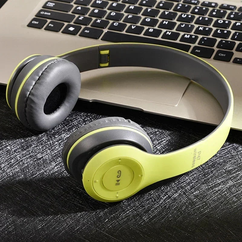 P47 Wireless Bluetooth Headphone With Mic Noise Cancelling Headsets Stereo Sound Earphones Sports Gaming Headphones Supports PC