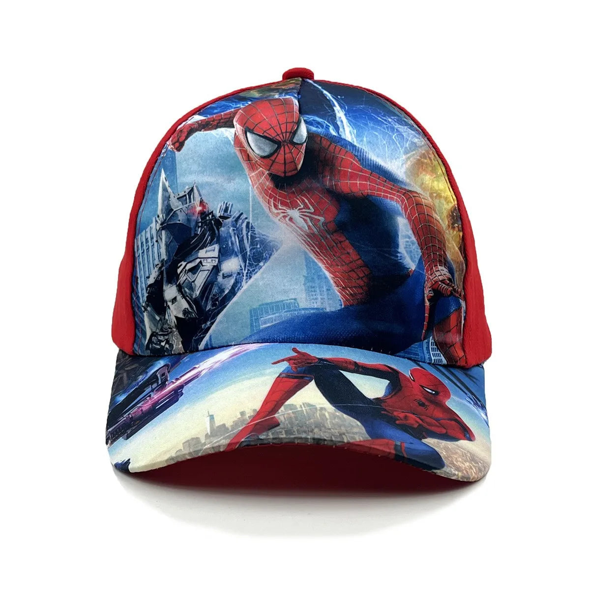 Marvel Spider-Man animefigur, basebollkeps, barnkeps med skärm, bomull/polyester, huvudbonad, solskydd för alla årstider, presenter
