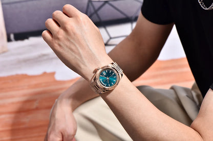 PAGANI DESIGN Luxe herenhorloge met saffierglas, lichtgevende wijzers, roestvrij staal, week- en datumweergave, mechanisch, waterdicht, ST16 herenhorloge
