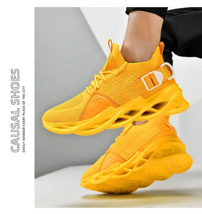 Hot Sale Fashion Purple Casual Sneakers Women Men Blade Running Shoes Big Size 48 Light Breathable Sports Shoes Men Mesh Sneaker