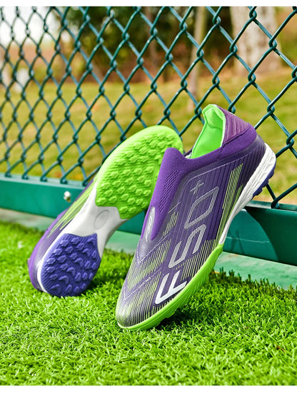 Nouvelles chaussures de football pour hommes, crampons pour terrain gazonné, chaussures de futsal confortables, chaussures de football pour terrain synthétique, chaussures de sport ultralégères, antidérapantes, pour adul