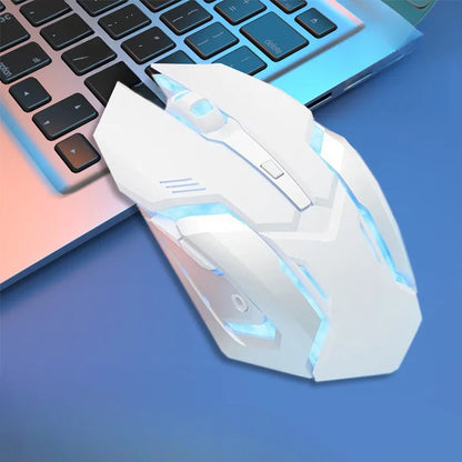 Gaming Mouse Rechargeable 2.4G Wireless Bluetooth Mouse Mute Ergonomic Mouse for Computer Laptop LED Backlit Mice
