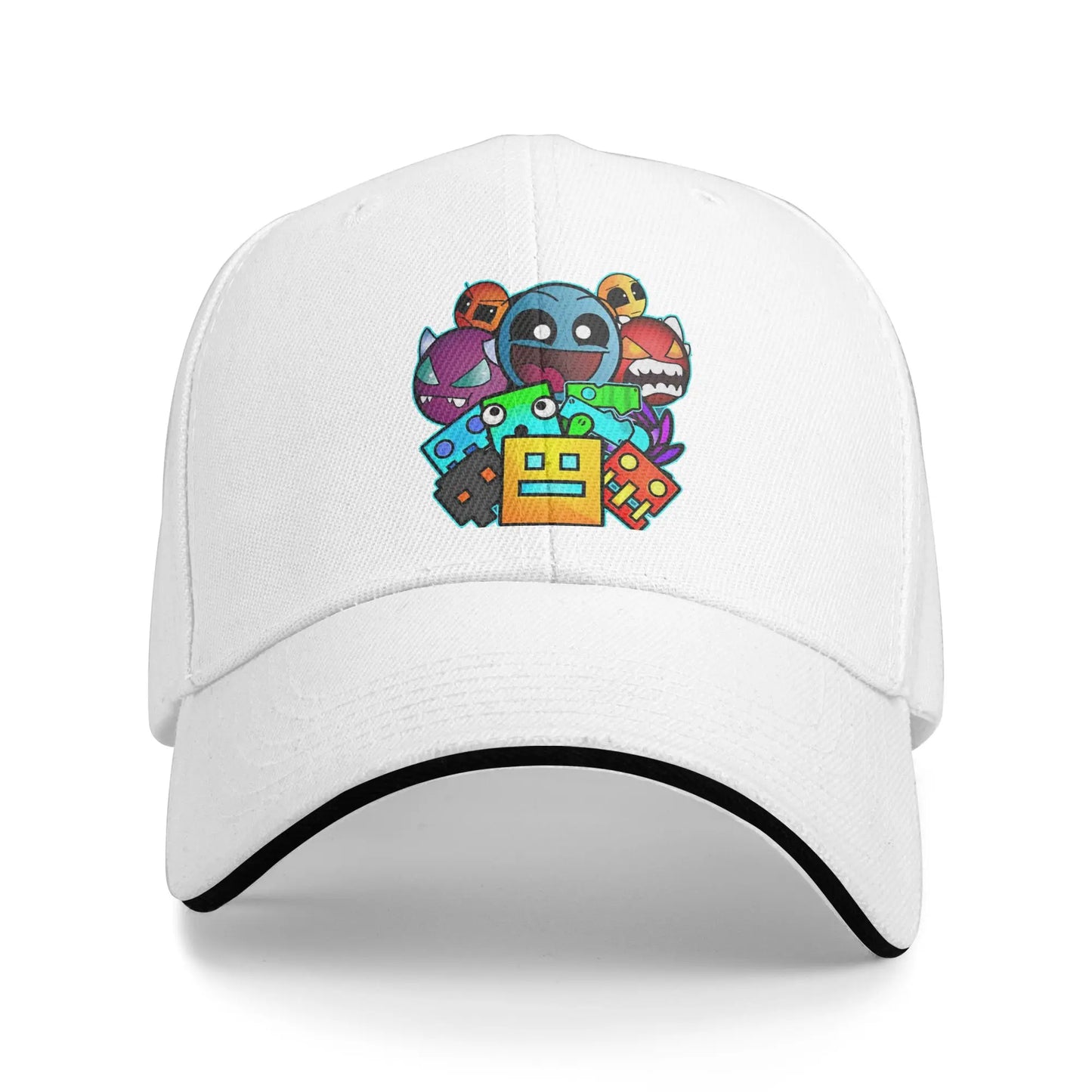 Geometry Gaming Cube Dash Baseball Caps Hip Hop Extreme Demon Sandwich Cap Unisex Style Adjustable Dad Hat Running Golf