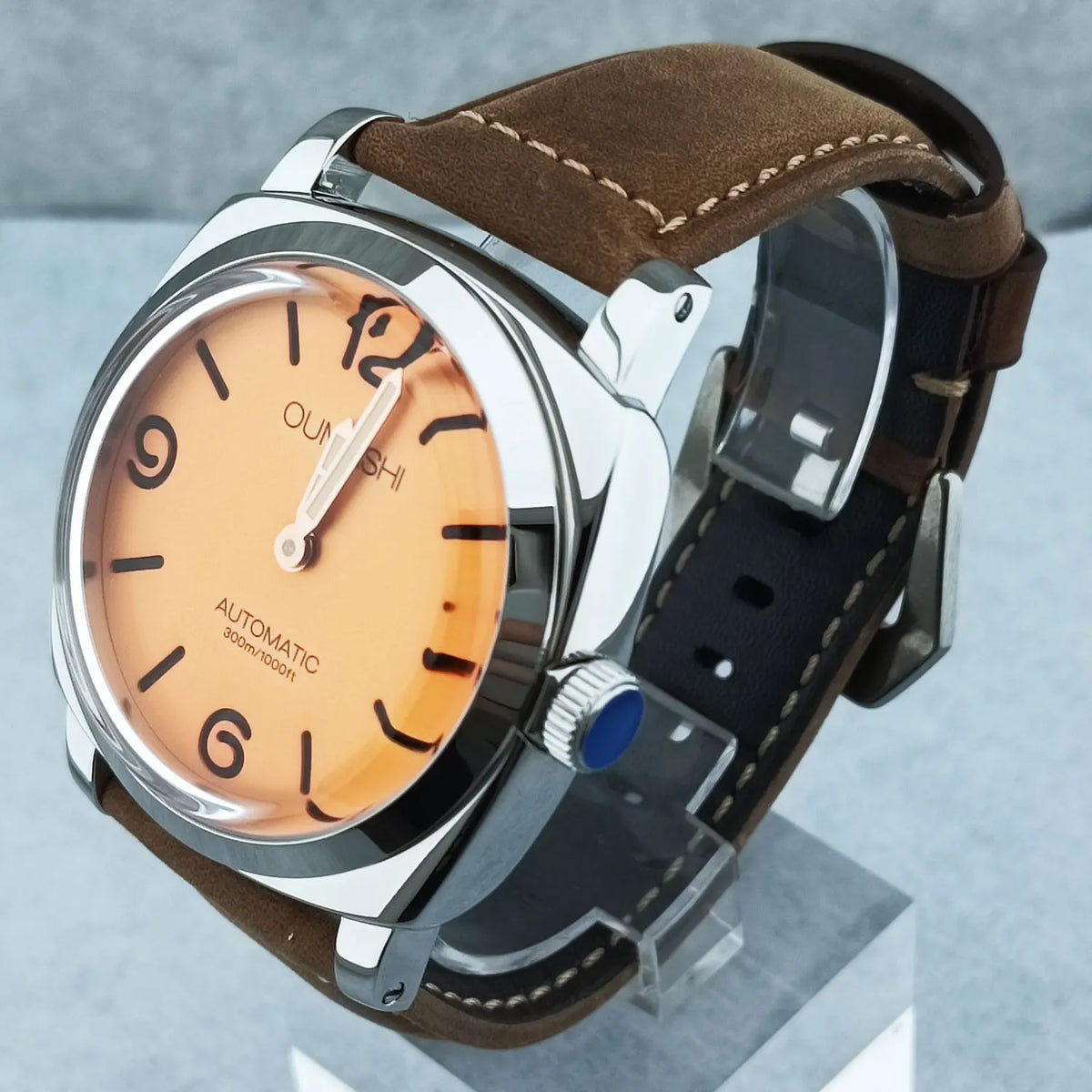 Zegarek męski 46 mm z ręcznym naciągiem, mechanizm Seagull ST3600, szkło szafirowe, wodoodporny, stal nierdzewna 316L, zegarek na zamówienie