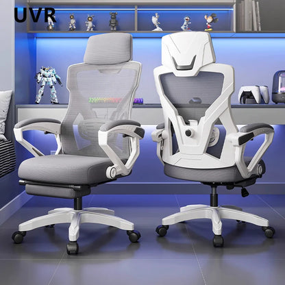 UVR Ergonomic Office Chair High Backrest Adjustable Lift Seat, Comfortable Computer Chair with Armrests, Swivel Executive Desk Chair for Home & Office