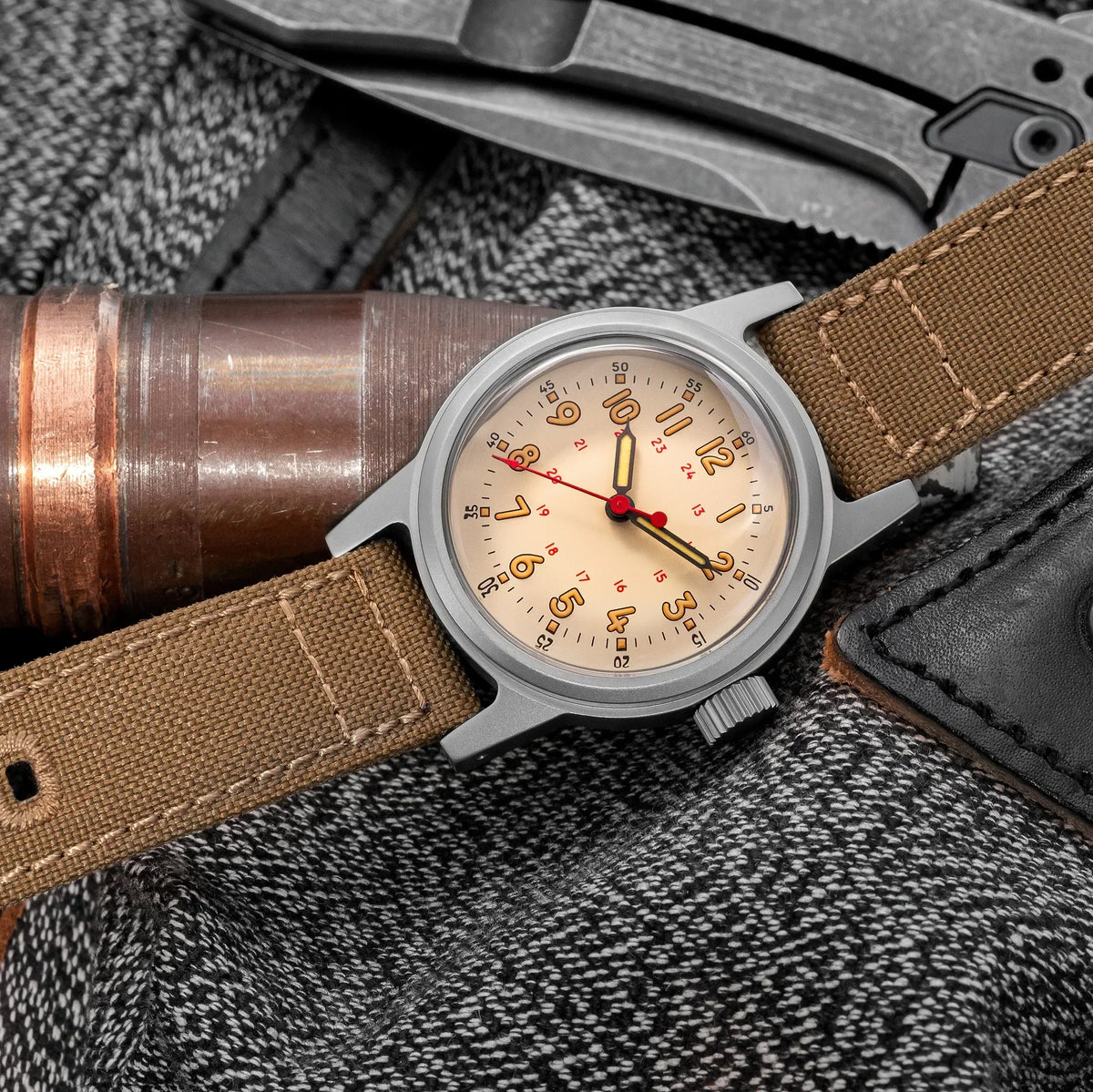 THORN Retro vojenské hodinky 36 mm s strojkem NH35A SHY-043 Sportovní hodinky Unisex Pánské a dámské Luxusní