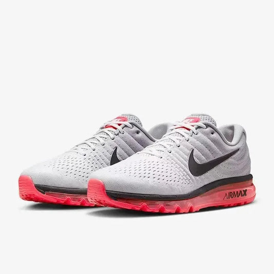 Nike Air Max 2017 'WOLF GREY HOT PUNCH' Chaussures de course décontractées basses confortables pour hommes Gris 849559-106