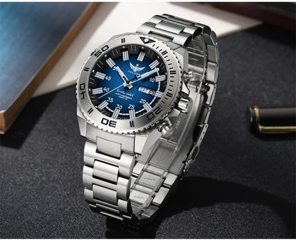 Yelang Watches V1035 44mm Men's Diving Watch Human Kinetic Energy Watch 100m Waterproof Watches Luminous Japan PX83 Sapphire