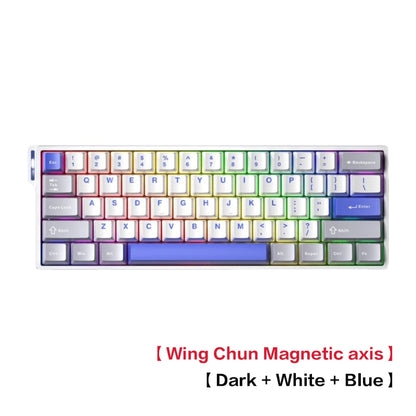 AULA WIN60 HE Magnetic Axis Mechanical Keyboard, 61-Key Wired Gaming Keyboard with Hall Effect Switches, 8K Polling Rate, Hot-Swappable RGB Keyboard for Esports & PC Gaming