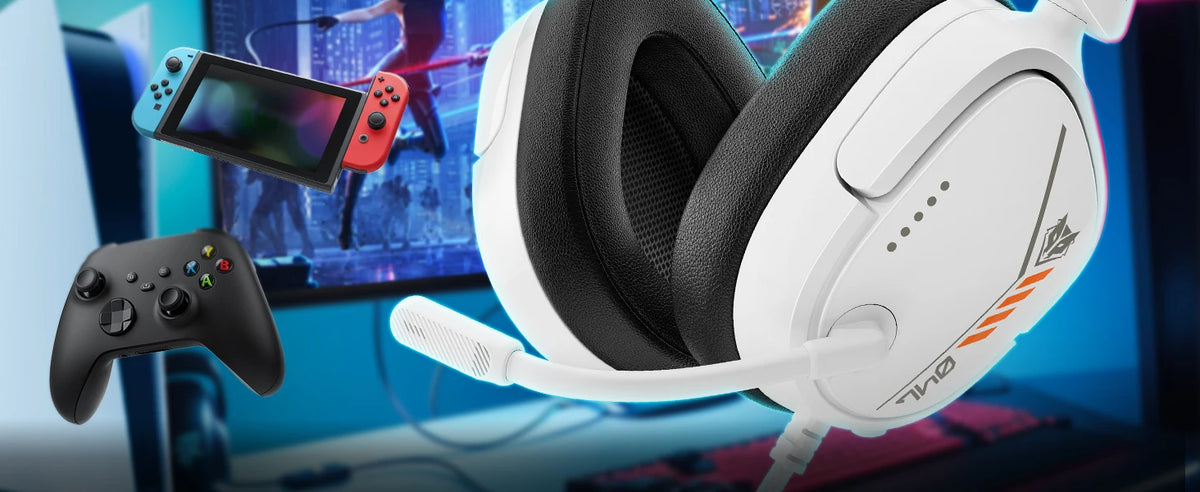 Casque de jeu filaire NUBWO pour PS5/PS4 Xbox Series X | S/Xbox One Switch Cache-oreilles à mémoire souple avec micro unidirectionnel transparent Jack 3,5 mm