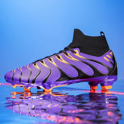 Hommes Match bottes de Football Sport entraînement longues pointes FG/TF garçons crampons chaussures de Football en plein air antidérapant intérieur Futsal confortable