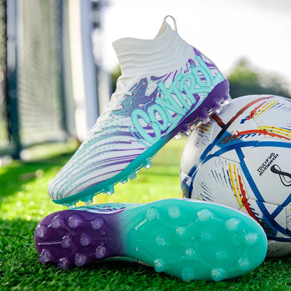 Nouveaux hommes bottes de Football crampons baskets haut de gamme chaussures de Football de haute qualité antidérapant Futsal herbe Match intérieur vente chaude FG/TF