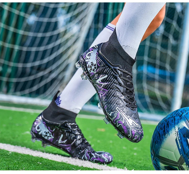 Men Professional Football Shoes Society Cleats Soccer Shoes Original Indoor Football Field Boots Grass Training TF/FG Sneaker