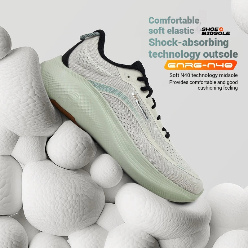 361 Degrees N40 férfi futócipő – divatos, visszapattanó párnázás, puha, tartós, szellős hálós anyag, stabil, könnyű férfi sportcipő 672532207