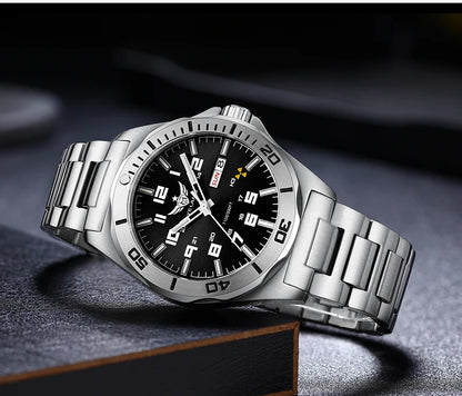YELANG V1019 Men's Luminous Watch 44mm Mechanical Sapphire Miyota 8205 Automatic Movement 100m Waterproof Diver's Watch for Men