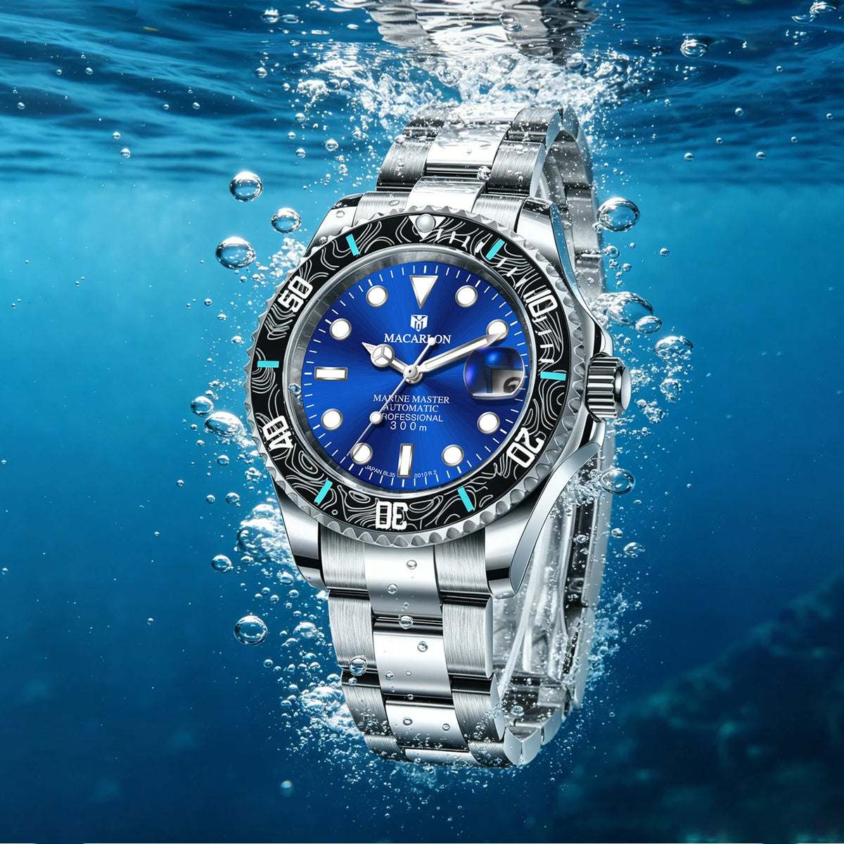 2026 MACARLON Design New Yacht series Mechanical Watch Men Carbon fiber ring mouth sapphire Stainless steel Waterproof Watch TOP