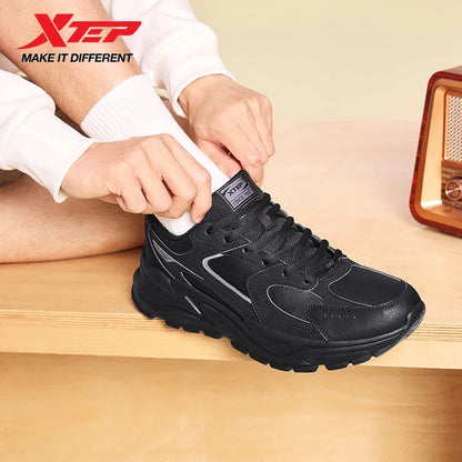 Xtep Men's Casual Shoes Winter Street Style Cushion Lightweight Wear-Resistant Breathable Walking Sneakers 875419320005