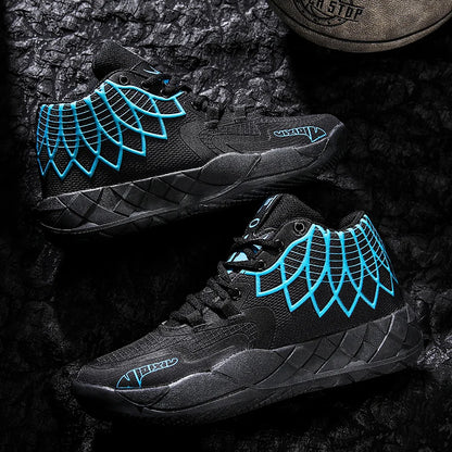 The youth actual combat basketball shoe movement outdoor comfortable cushioning wear-resisting fashion breathable high quality