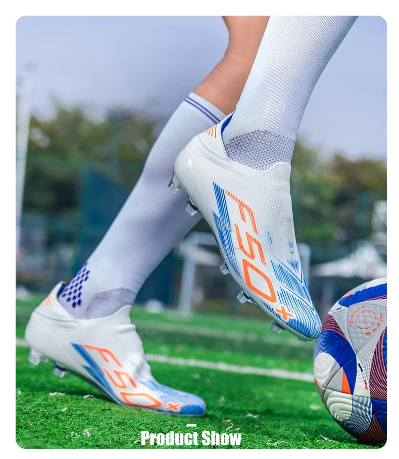 Nouvelles chaussures de football pour hommes, chaussures de football sur gazon, ultralégères, confortables, crampons d'intérieur antidérapants, crampons FG pour terrain synthétique, futsal, adulte, antidérapantes