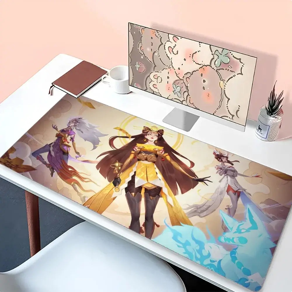 Amaterasu Kiriko Overwatch Mousepad Mouse Mat Desk Mat With Pad Gaming Accessories Prime Gaming XXL Keyboard Pad Padding Mat