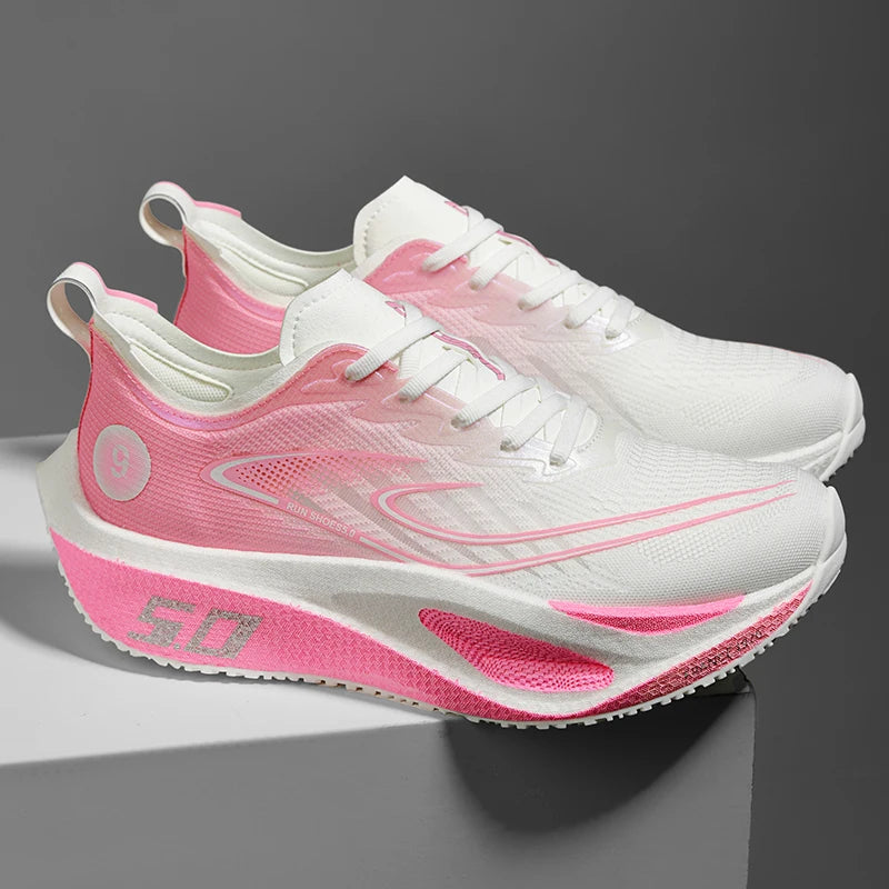 Baskets de sport pour homme FourSeasons, chaussures de course CarbonPlate, chaussures de marathon respirantes et confortables, chaussures d'entraînement d'athlétisme, marche