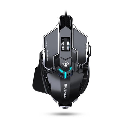 Mechanical Metal Gaming Mouse Wired Ergonomic RGB Backlit Game Mouse 12800 DPI Optical USB Mouse Computer Mouse For Desktop PC