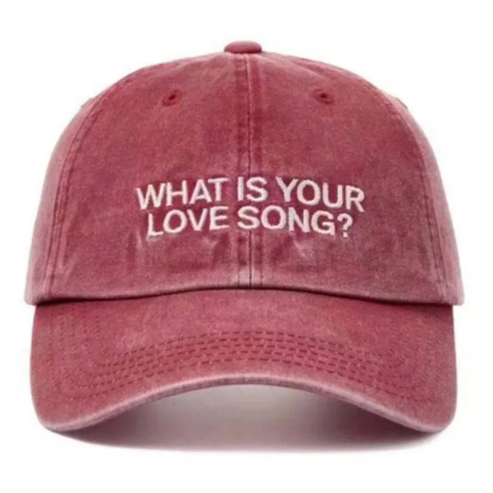 Korean Kpop What Is Your Love Song Same Knitted Embroidery Cap World Tour Concert Cap Fashion Women Men Outdoor Baseball Caps