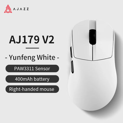 AJAZZ AJ179 V2 MAX Tri-mode Right-handed Mouse 56g Lightweight PAW3311 Sensor Huanuo Micro Switch Telink Microchip