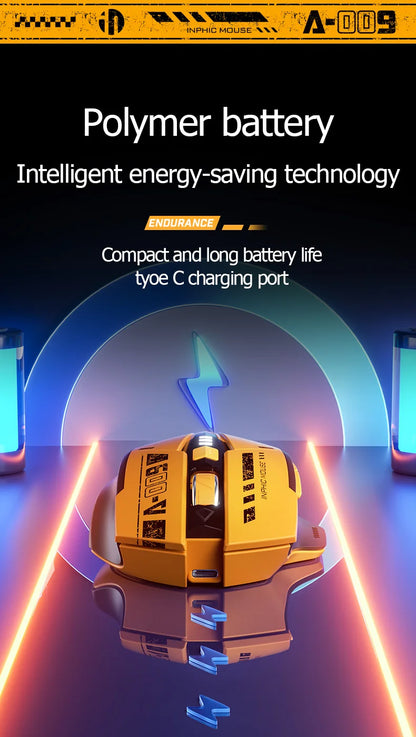 High Quality Inphic A9 200-2400dpi Bluetooth 5.0 Mouse Silent Charging Mechanical Feel Wireless Mouse for Tablet gaming mouse