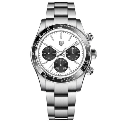 ROSSITIMI Urban Premium Men Quartz Watch Light Luxury Sports Stainless Steel VK63 Tachymeter Luminous 100m Diving Luminous Reloj