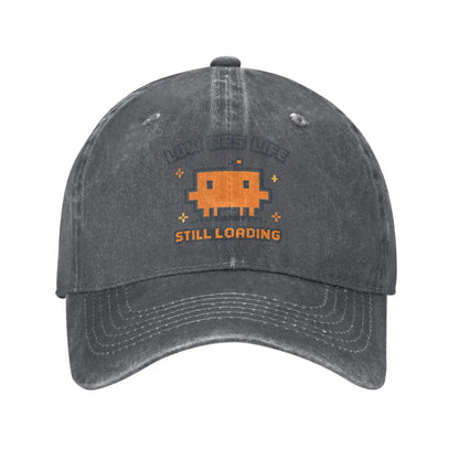 Code Developer Loading Gamer Baseball Cap Vintage Distressed Washed Funny Screen Sun Cap Outdoor Running Golf Adjustable Hat