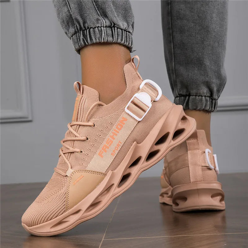 Hot Sale Fashion Purple Casual Sneakers Women Men Blade Running Shoes Big Size 48 Light Breathable Sports Shoes Men Mesh Sneaker