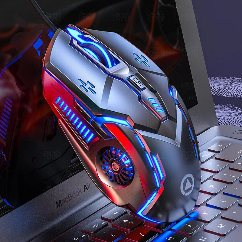 UTHAI G5 Six key 3200DPI wired illuminated gaming mouse, e-sports mechanical mute computer accessories