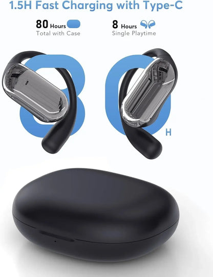 UYUXIO AI Translation Earbuds Real Time Translator Headphones, 144 Languages Smart Bluetooth Translator Earphones for Business