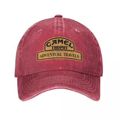 Ρετρό καπέλο μπέιζμπολ Camel Trophy Racing για άνδρες και γυναίκες, από φθαρμένο τζιν, με κούμπωμα, για υπαίθριες δραστηριότητες το καλοκαίρι, χωρίς δομή, μαλακό καπέλο