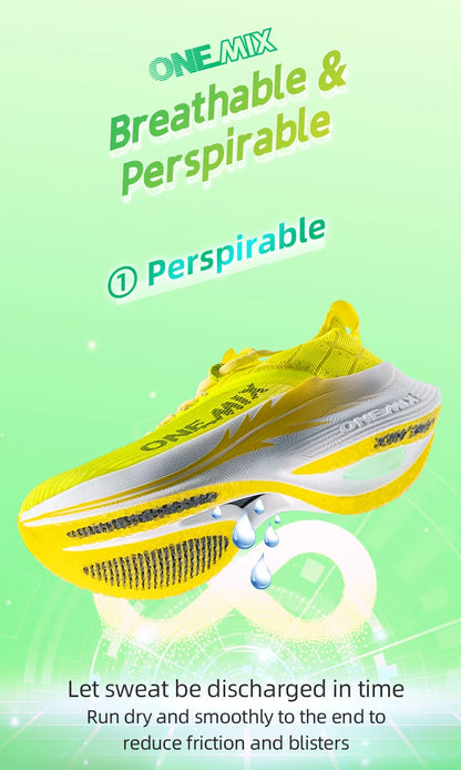 ONEMIX Carbon Fiber Plate Running Shoes Traction Shock Absorption Sneakers Professional Marathon PB Racing Sports Trainers Shoes