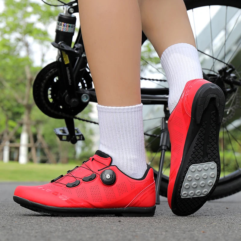 Unisex Cycling Shoes Speed Competitive Cycling Shoes SPD Road Bike Lock Shoes Breathable MTB Mountain Off-Road Cycling Shoes