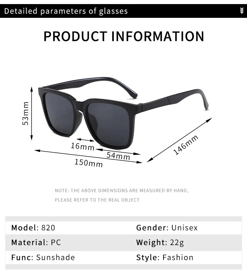 Korean Style Sunglasses Men Women Outdoor Square Sunglasses Driving Mercury Sunscreen Glasses Lens UV400