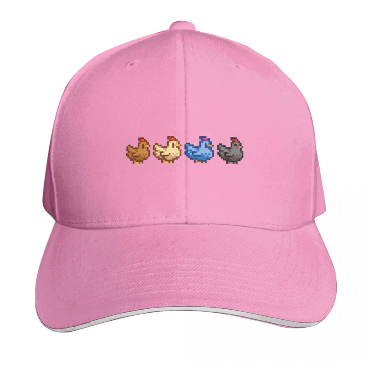 4 Chickens Stardew Valley Baseball Cap Fashion Beach Hat men Hood foam party Hat Hats For Men Women's