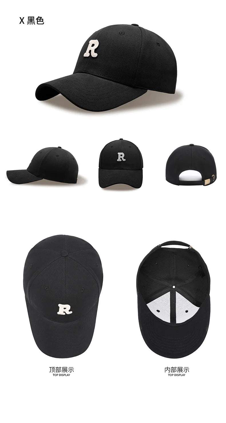 New model Big Head Baseball Cap for Men Cotton Outdoor Sport Snap Back Cap Dad Hats R Lette Large Size Deepen Trucker Cap